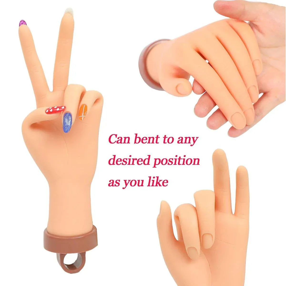 Manicure Practice Hand Mould Simulation Fake Hand Desktop Holder for Nail Art V528-HAND-MODEL-HOLDER-469177