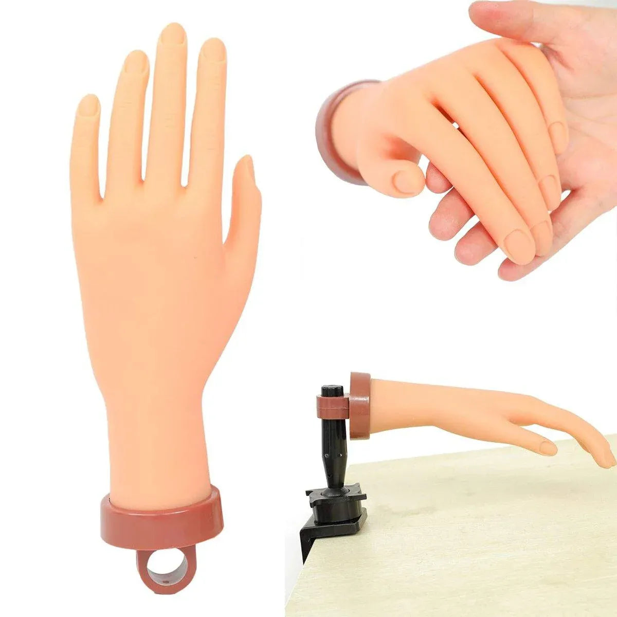 Manicure Practice Hand Mould Simulation Fake Hand Desktop Holder for Nail Art V528-HAND-MODEL-HOLDER-469177
