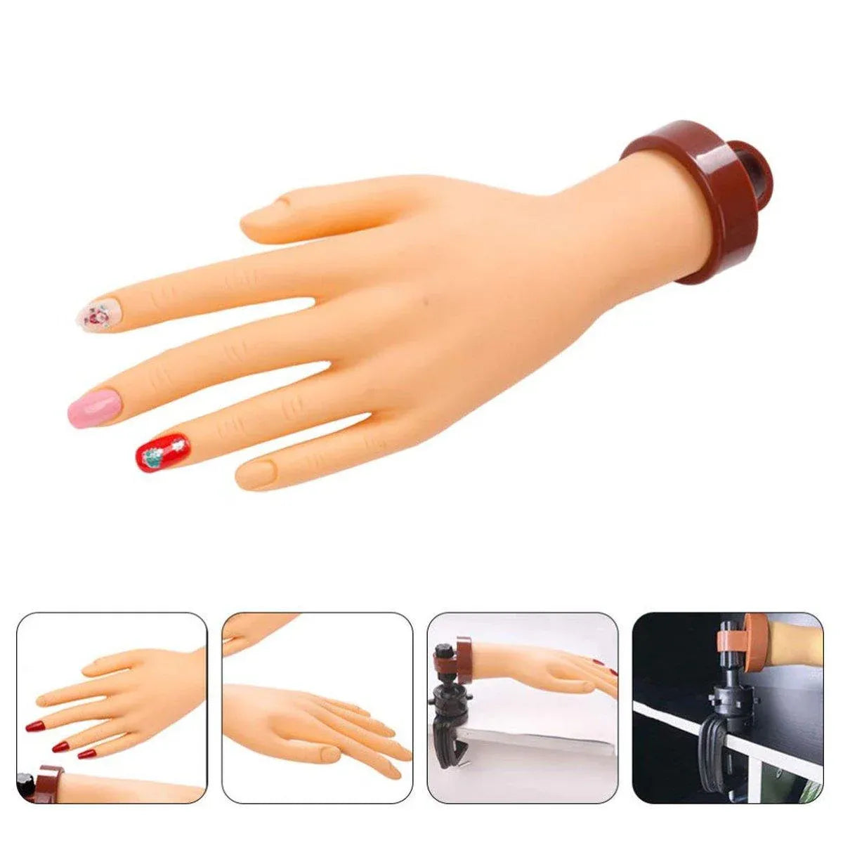 Manicure Practice Hand Mould Simulation Fake Hand Desktop Holder for Nail Art V528-HAND-MODEL-HOLDER-469177