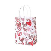 30x Valentines Day Love-Themed Tote Bag Elegant Kraft Paper Handbag Lightweight - Y169 V528-HANDBAG-30PCS-Y169-124528