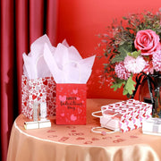 30x Valentines Day Love-Themed Tote Bag Elegant Kraft Paper Handbag Lightweight - Y169 V528-HANDBAG-30PCS-Y169-124528