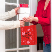 30x Valentines Day Love-Themed Tote Bag Elegant Kraft Paper Handbag Lightweight - Y171 V528-HANDBAG-30PCS-Y171-716502