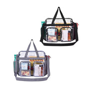 Clear Tote Bag Plastic Transparent Purse Handbag Zipper Security Event Stadium - Grey V528-HANDBAG-GREY-631258