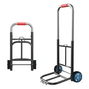 Folding Hand Trolley Heavy Duty Solid Wheel or Stair Climber Tri Wheel for Moving - Flat Ground V528-HANDCART-BLACK-76857