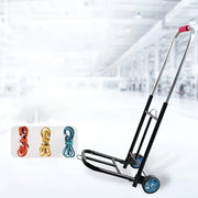 Folding Hand Trolley Heavy Duty Solid Wheel or Stair Climber Tri Wheel for Moving - Flat Ground V528-HANDCART-BLACK-76857