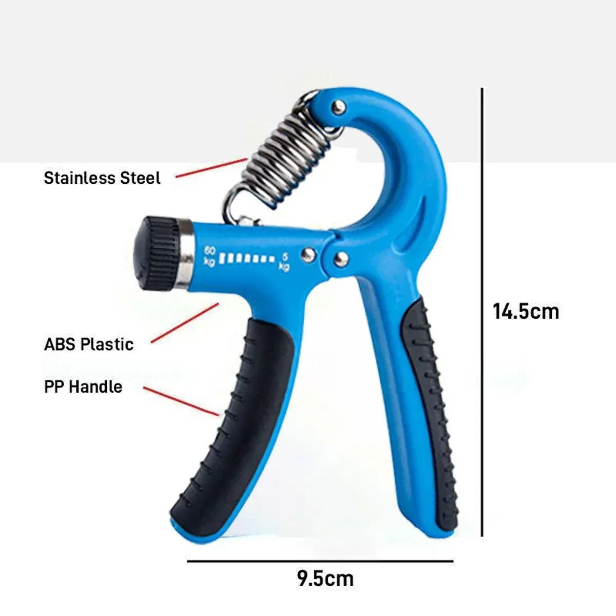 Adjustable Power Hand Grip Forearm Exerciser Gripper Strengthener Trainer 5-60Kg - Black V528-HANDGRIP-BLACK-614833
