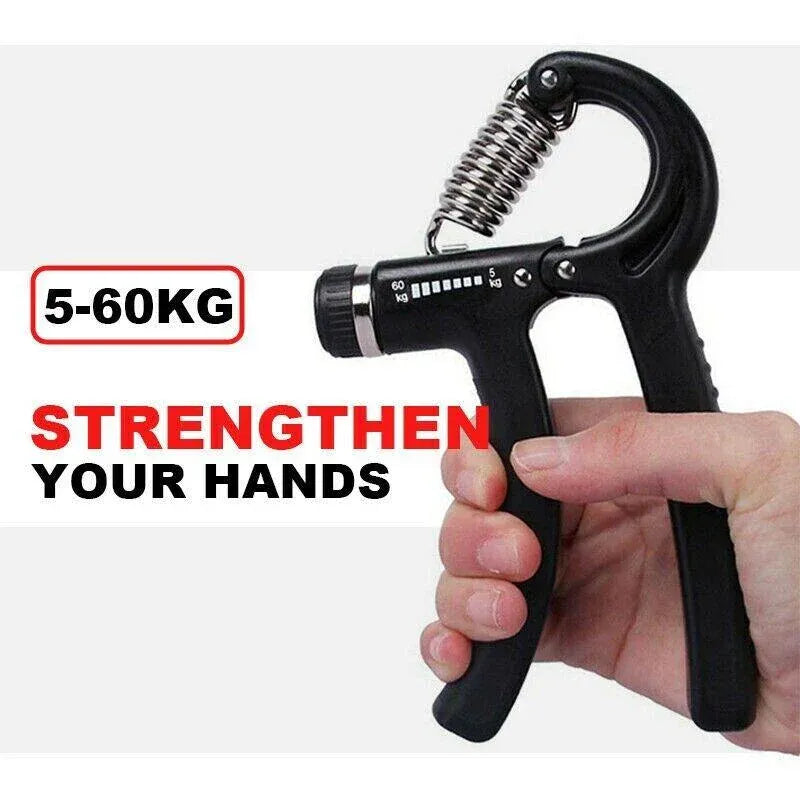 Adjustable Power Hand Grip Forearm Exerciser Gripper Strengthener Trainer 5-60Kg - Black V528-HANDGRIP-BLACK-614833