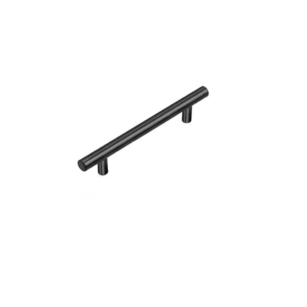 5PCS Black Kitchen Cabinet Door Handles Stainless Steel Door Drawer Pull T Bar - 50mm V528-HANDLE-BLACK-50MMSINGLEHOLE-5PCS