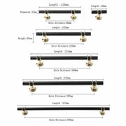 Black Gold Design Kitchen Cabinet Handles Drawer Bar Handle Pull 96 128 160 192 320MM - T Bar V528-HANDLE-BLACK-TBAR-75792