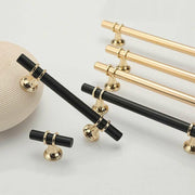 Black Gold Design Kitchen Cabinet Handles Drawer Bar Handle Pull 96 128 160 192 320MM - T Bar V528-HANDLE-BLACK-TBAR-75792