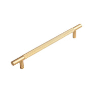Light Luxury Cabinet Handle Full Copper Gold Straight Knurled Drawer Door Pull - Single Hole V528-HANDLE-C-50MM-577535