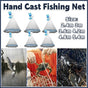 Frisbee Hand Casting Fishing Net Easy Throw Bait Net Swinging Tackle Gear - 240cm V528-HANDLE-FLY-FISHING-NET-240-366485
