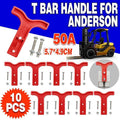 10X Red T Bar Handle For Anderson Style Plug Connectors Tool 50Amp 12-24V 6Awg V528-HANDLE-RED-10PCS-24401