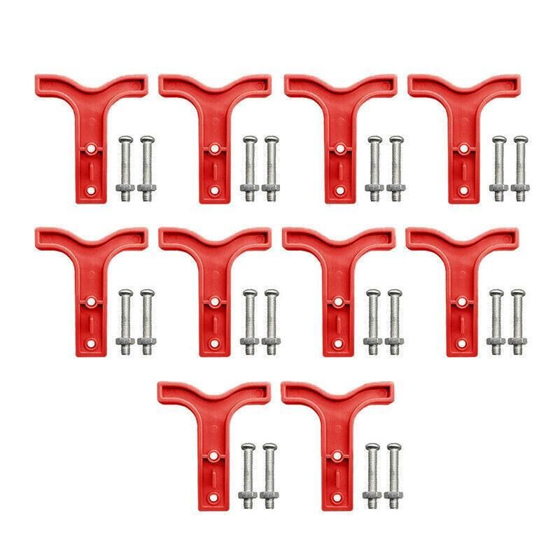 10X Red T Bar Handle For Anderson Style Plug Connectors Tool 50Amp 12-24V 6Awg V528-HANDLE-RED-10PCS-24401
