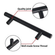 5pcs Silver Kitchen Cabinet Door Handles Stainless Steel Door Drawer Pull T Bar - 50mm V528-HANDLE-SILVER-50MMSINGLEHOLE-5PCS