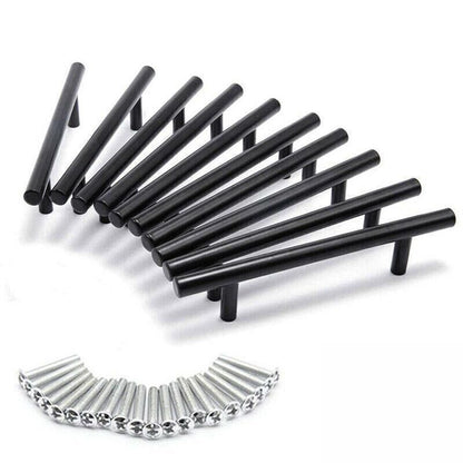 5pcs Silver Kitchen Cabinet Door Handles Stainless Steel Door Drawer Pull T Bar - 50mm V528-HANDLE-SILVER-50MMSINGLEHOLE-5PCS