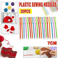 Mix Colour 20PCS Plastic Darning Threading Weaving Sewing Needles V528-HANDSEWINGNEEDLE-20PCS-10146