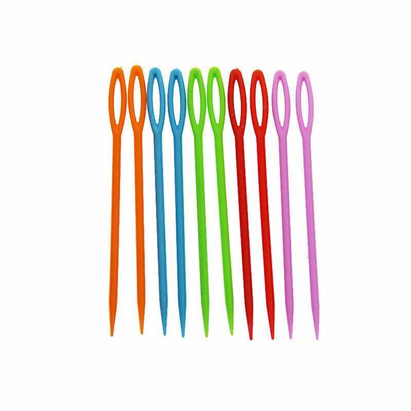 Mix Colour 20PCS Plastic Darning Threading Weaving Sewing Needles V528-HANDSEWINGNEEDLE-20PCS-10146