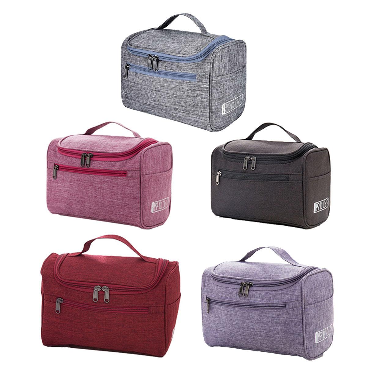 Womens Cosmetic Bag Make Up Case Travel Toiletry Wash Organiser Vanity Nail Box - Rose Red V528-HANDWASHBAG-ROSERED-39152