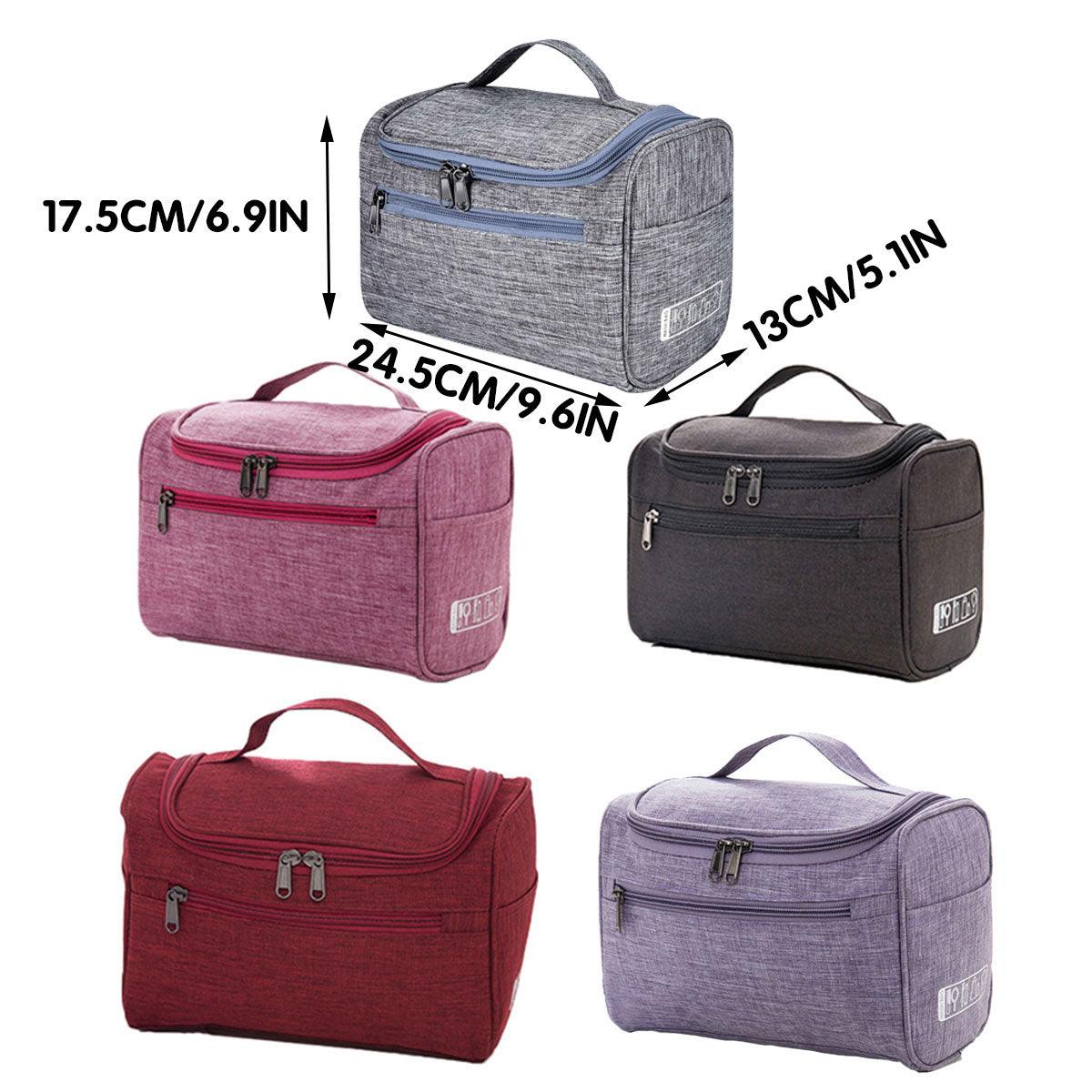 Womens Cosmetic Bag Make Up Case Travel Toiletry Wash Organiser Vanity Nail Box - Rose Red V528-HANDWASHBAG-ROSERED-39152