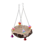 Bird Parrot Swing Stand Rattan Nest Hanging Basket Chew Toy for Small Medium Pet - L-20cm V528-HANGING-BASKET-L-814698