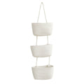 3 Layer Wall Mounted Storage Basket Hanging Organizer Rack for Household Items - White V528-HANGING-BASKET-WHITE-756030
