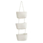 3 Layer Wall Mounted Storage Basket Hanging Organizer Rack for Household Items - White V528-HANGING-BASKET-WHITE-756030