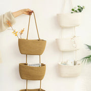 3 Layer Wall Mounted Storage Basket Hanging Organizer Rack for Household Items - White V528-HANGING-BASKET-WHITE-756030