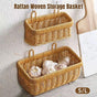 Wall-Mounted Rattan Style Hanging Storage Basket Kitchen Vegetable Fruit Basket - Small V528-HANGING-SMALL-928185