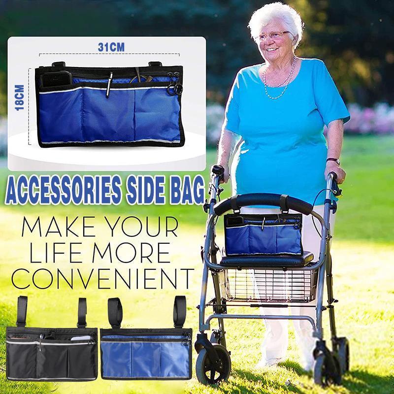 Waterproof Organizer Side Bag for Wheelchairs and Walkers - Black V528-HANGINGBAG-BLACK-58587