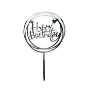 Acrylic Home Happy Birthday Decor Baking Cake Topper Card Party Decor Supply - Black B224 V528-HAPPY-BIRTHDAY-TOP-B224-4684354