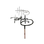Acrylic Home Happy Birthday Decor Baking Cake Topper Card Party Decor Supply - Pink P20 V528-HAPPY-BIRTHDAY-TOP-P20-4862354