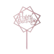 Acrylic Home Happy Birthday Decor Baking Cake Topper Card Party Decor Supply - Pink P20 V528-HAPPY-BIRTHDAY-TOP-P20-4862354