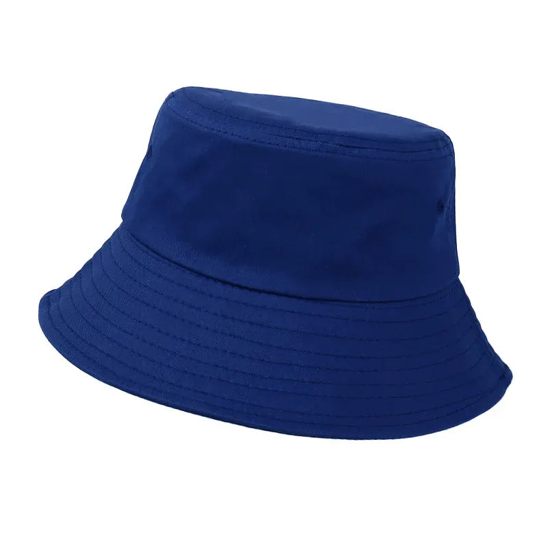 Unisex Men Women Washed Cotton Outdoor Camping Sports Bucket Hats Fisherman Hat - Blue 2 V528-HAT-BLUE-378149