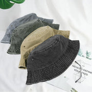 Unisex Men Women Washed Cotton Outdoor Camping Sports Bucket Hats Fisherman Hat - Grey V528-HAT-GREY-978640
