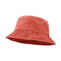 Unisex Men Women Washed Cotton Outdoor Camping Sports Bucket Hats Fisherman Hat - Orange V528-HAT-ORANGE-69388