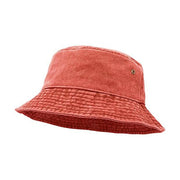 Unisex Men Women Washed Cotton Outdoor Camping Sports Bucket Hats Fisherman Hat - Orange V528-HAT-ORANGE-69388