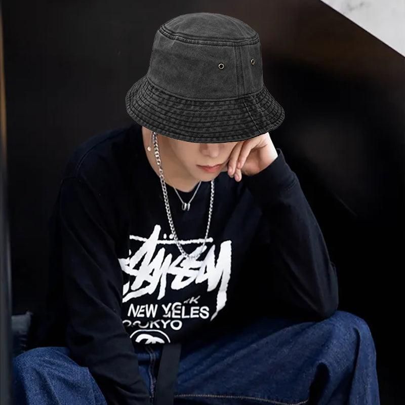 Unisex Men Women Washed Cotton Outdoor Camping Sports Bucket Hats Fisherman Hat - Orange V528-HAT-ORANGE-69388