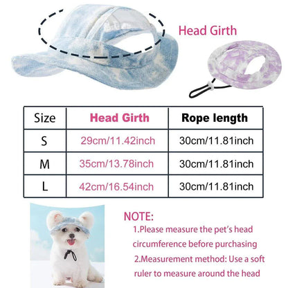 Adjustable Pet Hat with Cute Leaky Ears Sunscreen Fisherman Hat Four Seasons Use - Orange Red - M V528-HAT-ORANGE-M-805646