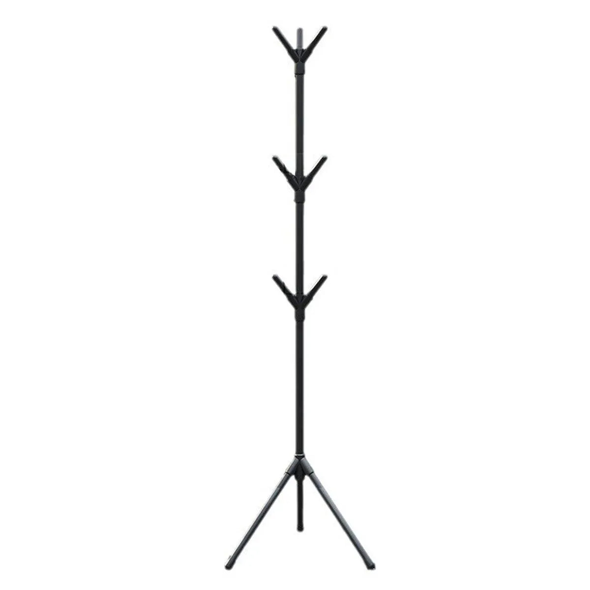 6Hooks Coat Stand Rack Clothes Hanger Hat Tree Jacket Umbrella Storage Organizer - Black V528-HAT-RACK-BLACK-975801