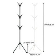 6Hooks Coat Stand Rack Clothes Hanger Hat Tree Jacket Umbrella Storage Organizer - Black V528-HAT-RACK-BLACK-975801