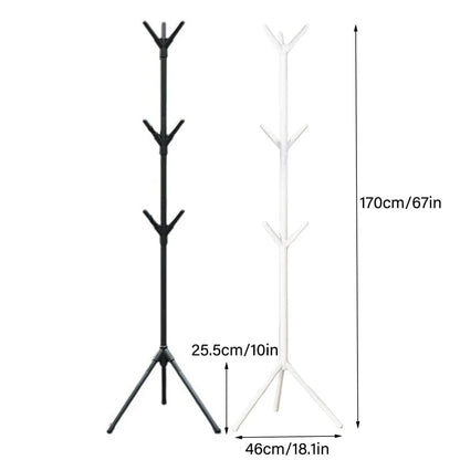 6Hooks Coat Stand Rack Clothes Hanger Hat Tree Jacket Umbrella Storage Organizer - Black V528-HAT-RACK-BLACK-975801