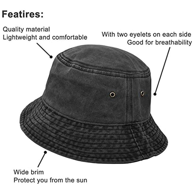 Unisex Men Women Washed Cotton Outdoor Camping Sports Bucket Hats Fisherman Hat - Wine Red V528-HAT-WINERED-99952