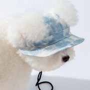 Adjustable Pet Hat with Cute Leaky Ears Sunscreen Fisherman Hat Four Seasons Use - Yellow - L V528-HAT-YELLOW-L-193664