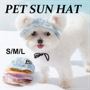 Adjustable Pet Hat with Cute Leaky Ears Sunscreen Fisherman Hat Four Seasons Use - Yellow - M V528-HAT-YELLOW-M-183406
