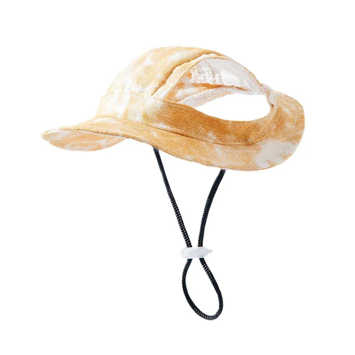 Adjustable Pet Hat with Cute Leaky Ears Sunscreen Fisherman Hat Four Seasons Use - Yellow - S V528-HAT-YELLOW-S-976383