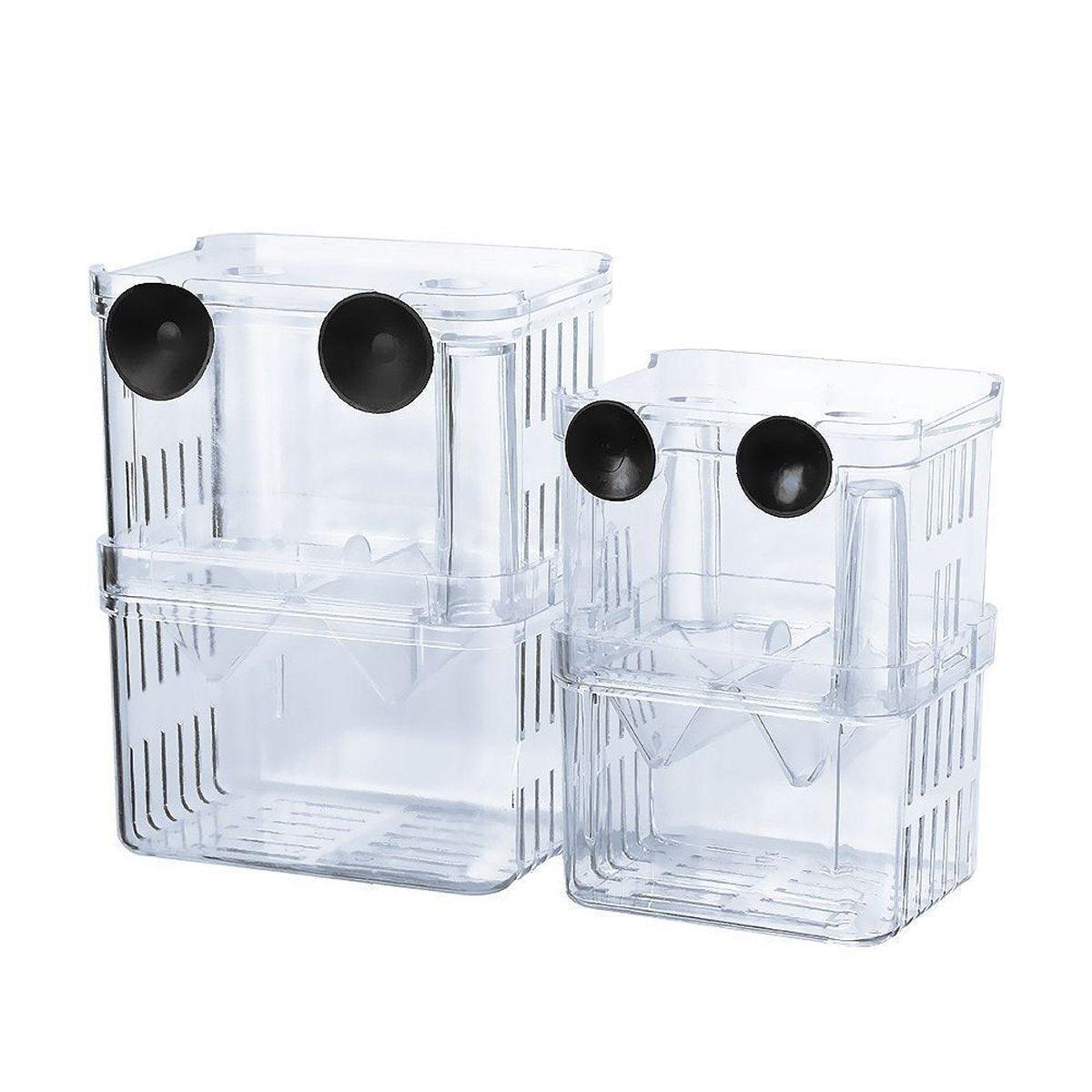 Guppy Breeding Aquarium Fish Tank Hatchery Isolation Breeder Rearing Box - L-13*10*7cm V528-HATCHING-BOX-L-607307