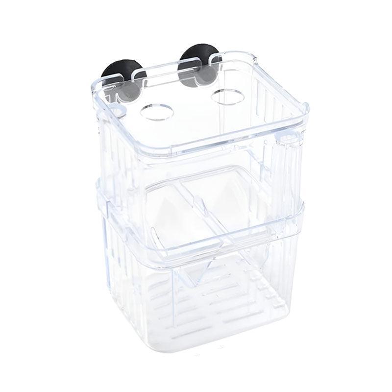 Guppy Breeding Aquarium Fish Tank Hatchery Isolation Breeder Rearing Box - L-13*10*7cm V528-HATCHING-BOX-L-607307