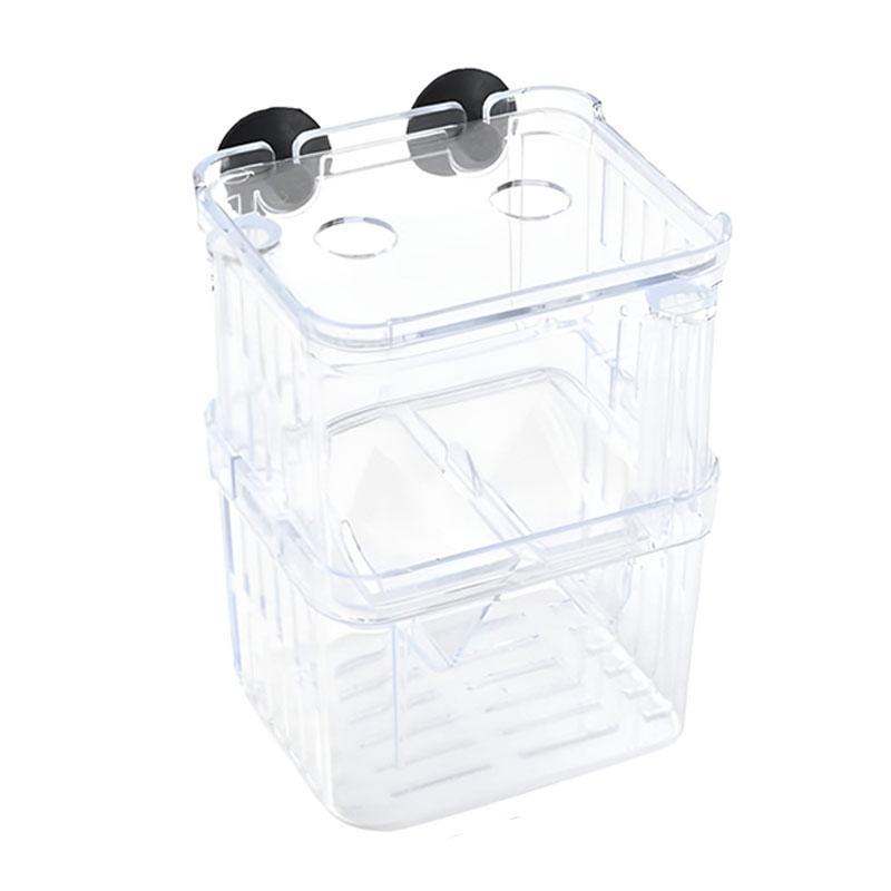 Guppy Breeding Aquarium Fish Tank Hatchery Isolation Breeder Rearing Box - L-13*10*7cm V528-HATCHING-BOX-L-607307