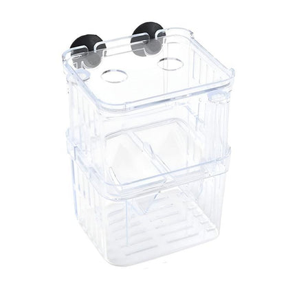 Guppy Breeding Aquarium Fish Tank Hatchery Isolation Breeder Rearing Box - L-13*10*7cm V528-HATCHING-BOX-L-607307